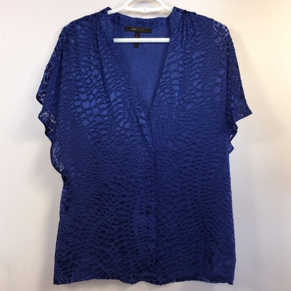 BCBG MaxAzria jacquard print blouse Medium - Picture 1 of 9